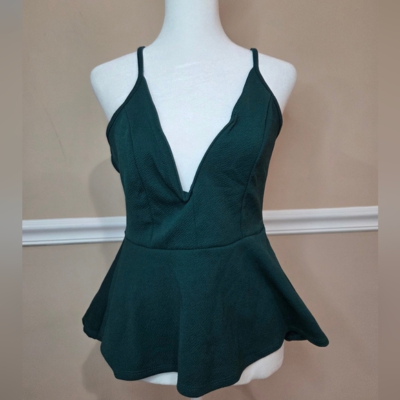Charlotte Russe Tops - Charlotte Russe Dark Green Camisole Top